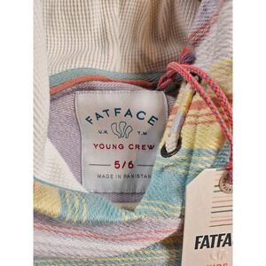 Fat Face‎ Young Crew Hoodie Pullover Sweatshirt Pastel Stripe Size 5/6 NWT